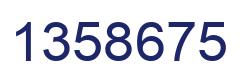Number 1358675 blue image