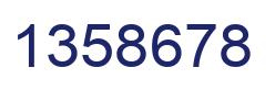 Number 1358678 blue image