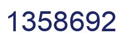Number 1358692 blue image