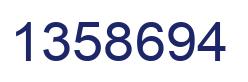 Number 1358694 blue image