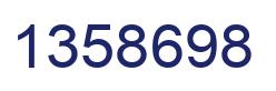 Number 1358698 blue image
