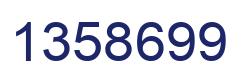 Number 1358699 blue image