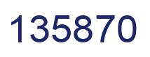 Number 135870 blue image