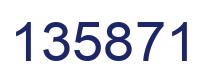 Number 135871 blue image