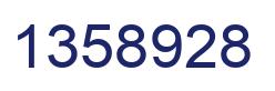 Number 1358928 blue image