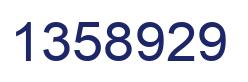 Number 1358929 blue image