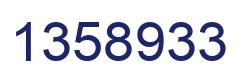 Number 1358933 blue image