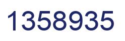 Number 1358935 blue image