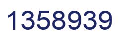Number 1358939 blue image