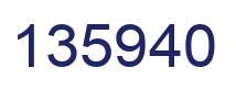 Number 135940 blue image