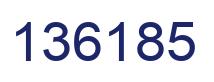 Number 136185 blue image