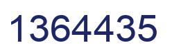 Number 1364435 blue image