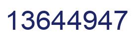 Número 13644947 imagen azul