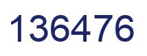 Number 136476 blue image