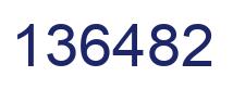 Number 136482 blue image