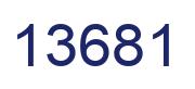 Number 13681 blue image