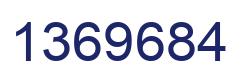 Number 1369684 blue image