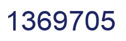 Number 1369705 blue image