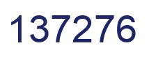 Number 137276 blue image