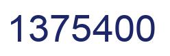 Number 1375400 blue image