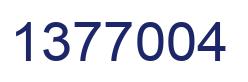 Number 1377004 blue image