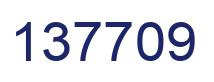 Number 137709 blue image