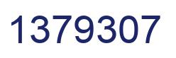 Number 1379307 blue image
