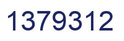 Number 1379312 blue image