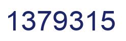 Number 1379315 blue image