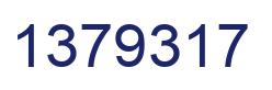 Number 1379317 blue image