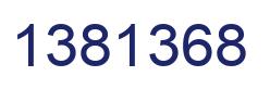 Number 1381368 blue image