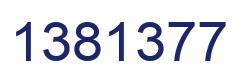 Number 1381377 blue image