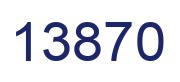 Number 13870 blue image