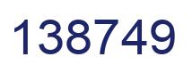 Number 138749 blue image