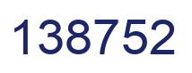 Number 138752 blue image