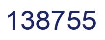 Number 138755 blue image