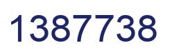 Number 1387738 blue image