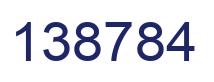 Number 138784 blue image