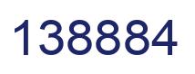 Number 138884 blue image