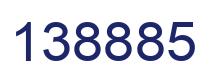 Number 138885 blue image