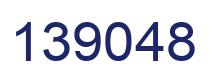 Number 139048 blue image