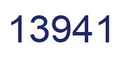 Number 13941 blue image