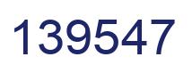 Number 139547 blue image