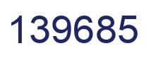 Number 139685 blue image