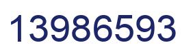 Número 13986593 imagen azul