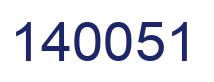 Number 140051 blue image