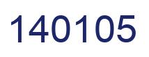 Number 140105 blue image