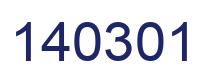 Número 140301 imagen azul