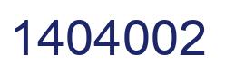 Number 1404002 blue image