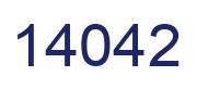 Número 14042 imagen azul